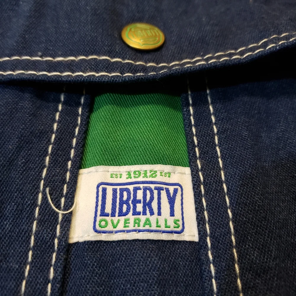 Liberty Overalls Men's Utility Work Overalls Size 46 X 30 Dark Wash‎ Denim. - Picture 3 of 6